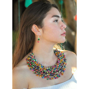 Collar de piedra tejido chico