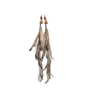Aretes de pluma extra emu
