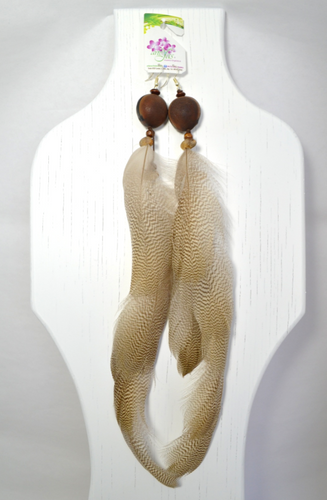 ARETES DE PLUMAS GRANDES