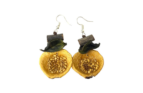 Arete frutal de casco de guayaba